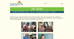 Desktop Screenshot of eslcorner.settlement.org